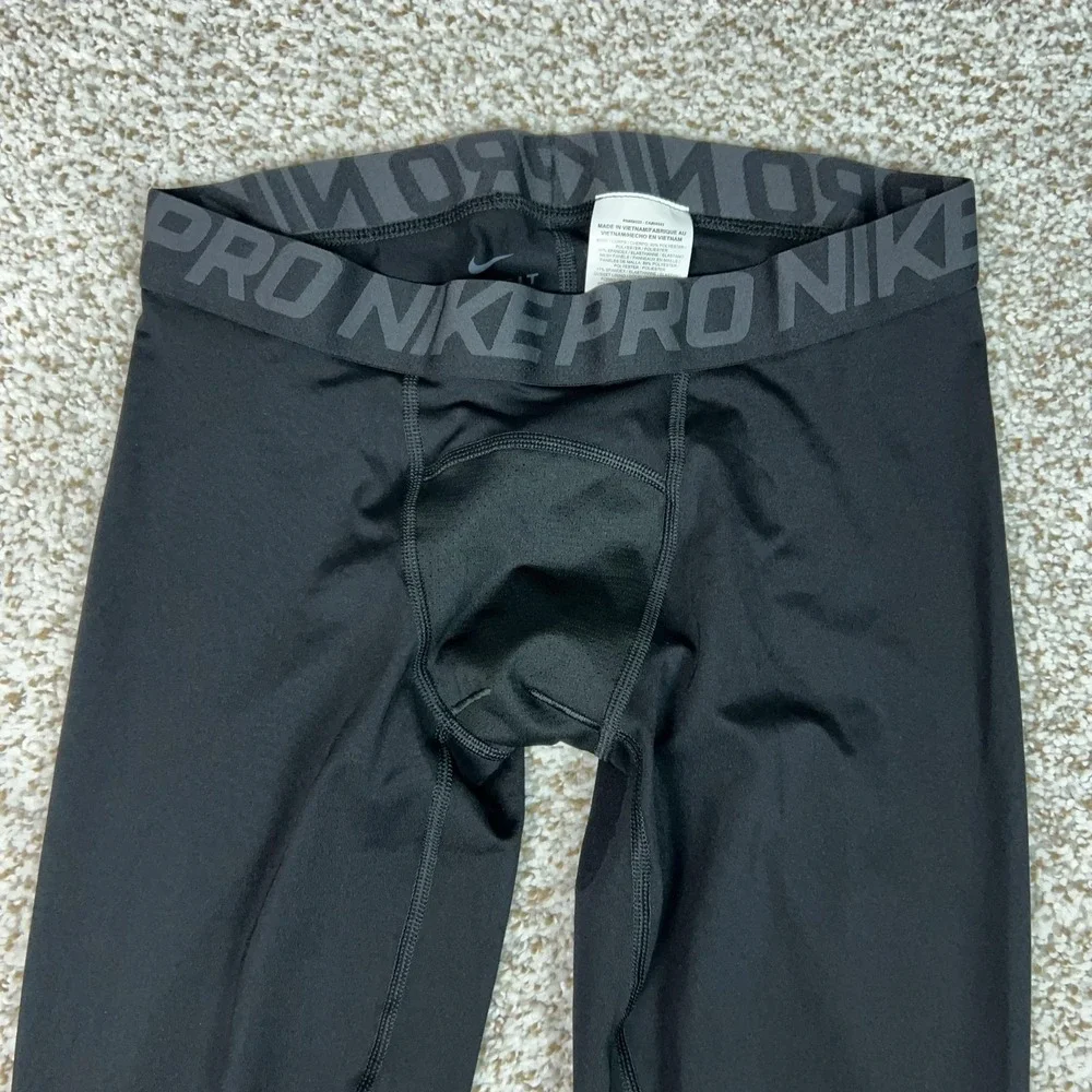 Nike Pro Pants Mens Medium Black Dri FIT Compression Leggings Running Gym Sport